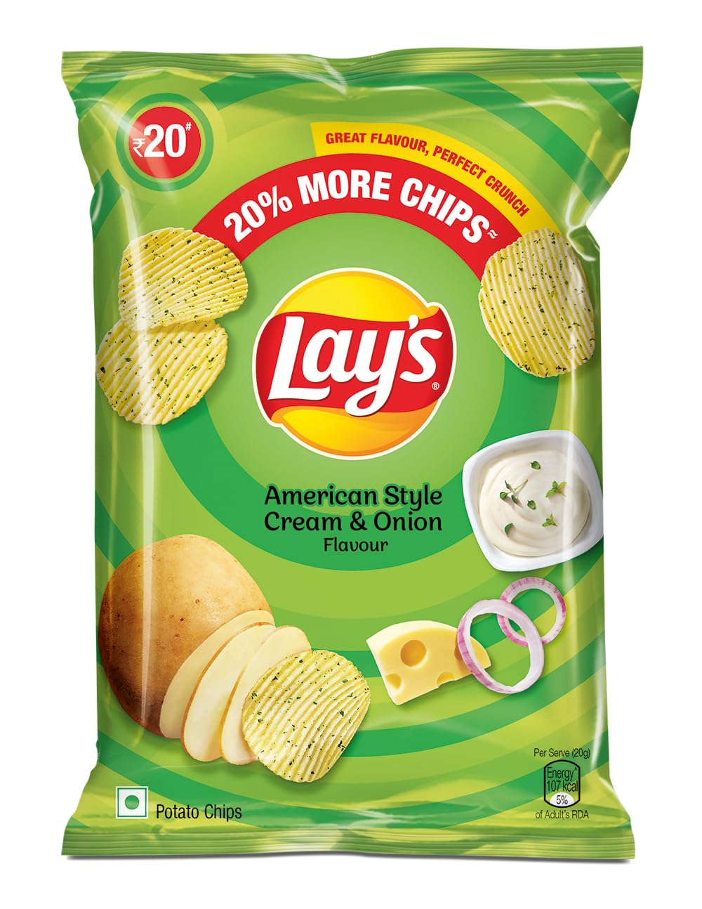 Lay's American Style Cream & Onion Flavour, 52g