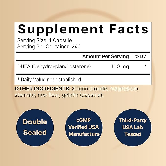 NatureBell DHEA 100mg, 240 Capsules