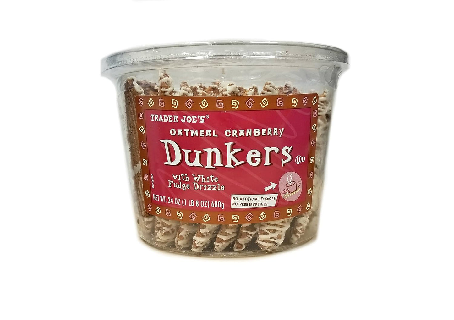 Trader Joe's Oatmeal Cranberry Dunkers, 680g