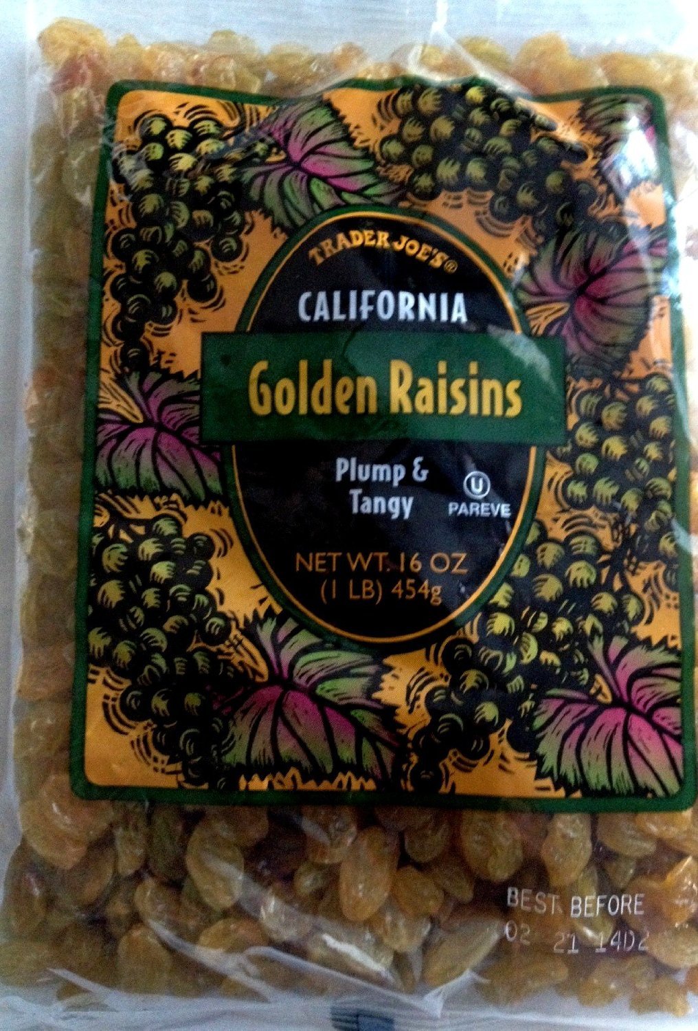 Trader Joe's California Golden Raisins, 454g