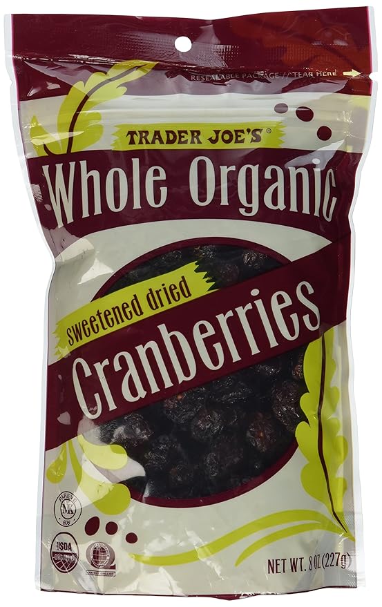 Trader Joe's Whole Organic Sweetened Dried Cranberries, 227g