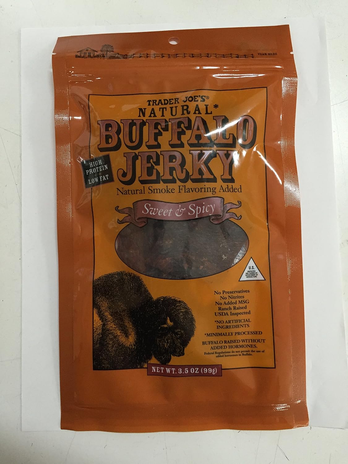 Trader Joe’s Natural Sweet & Spicy Buffalo Jerky, 99g