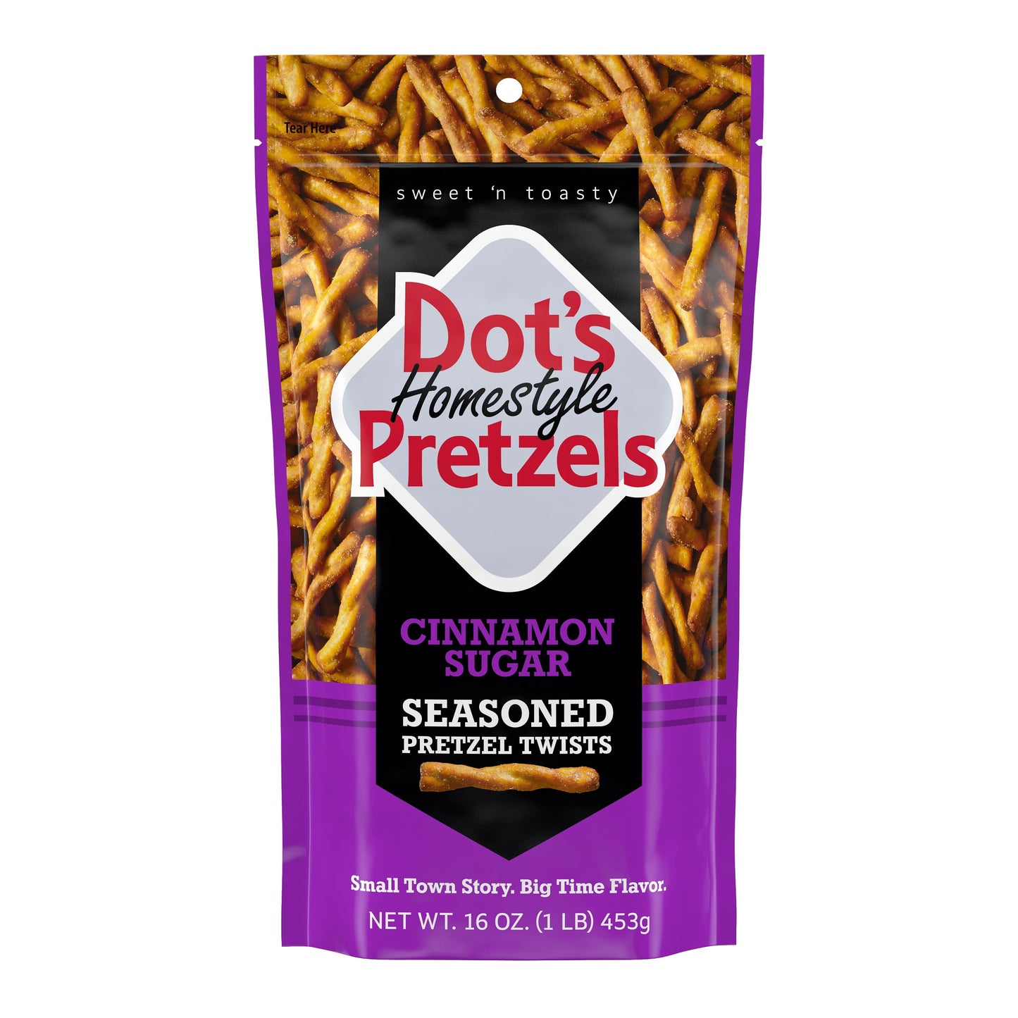 Dot's Homestyle Pretzels, Cinnamon Sugar, 453g