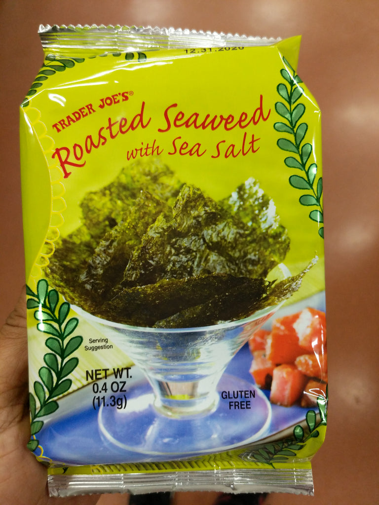 Trader Joe's Roasted Seaweed Snack with Sea Salt, 11.3g
