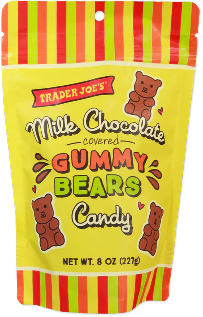 Trader Joe's Milk Chocolate Covered Gummy Bears, 227g