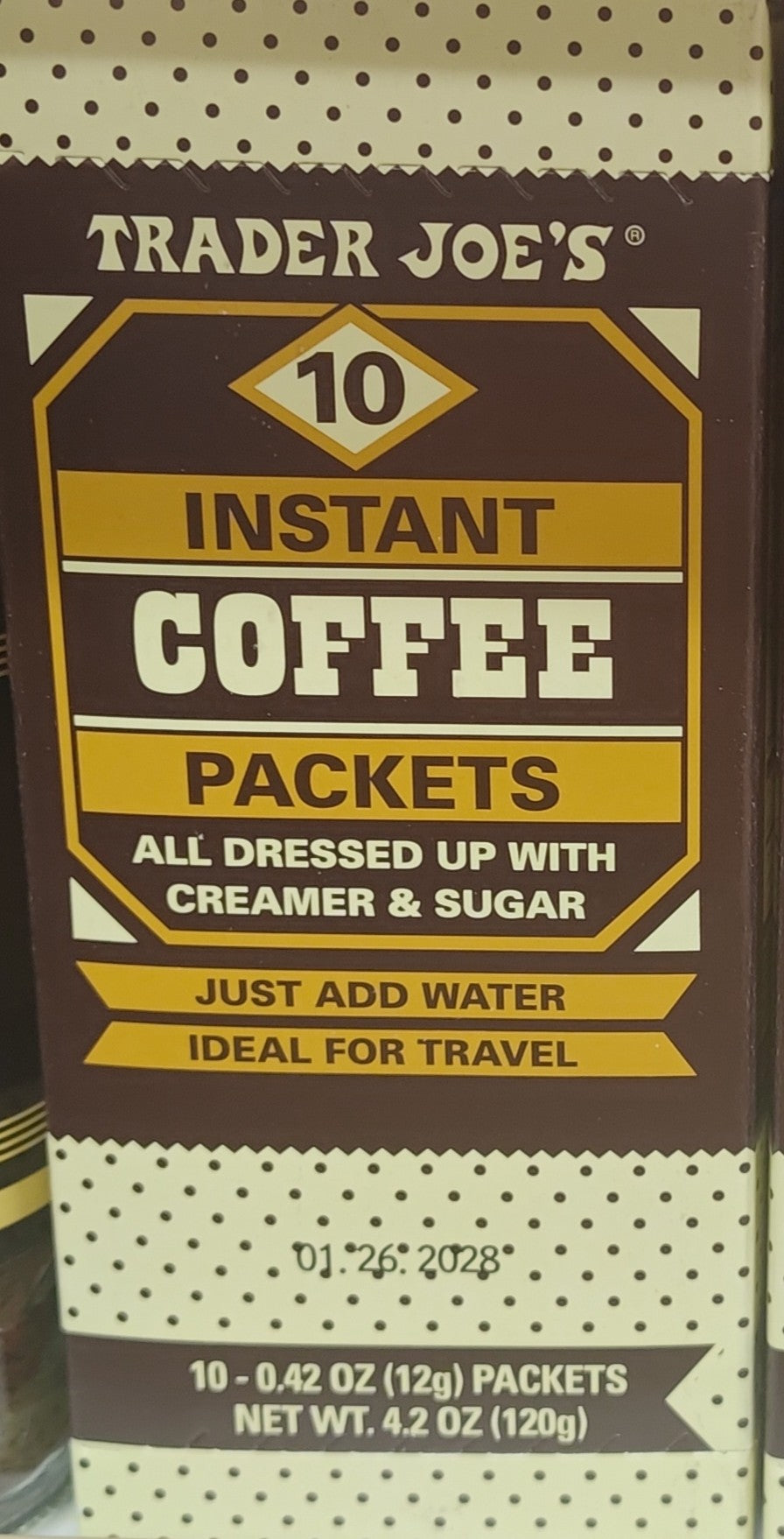 Trader Joe's 10 Instant Coffee Packs, 120g
