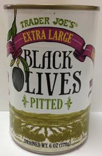 Trader Joe’s Extra Large Black Olives Pitted, 170g