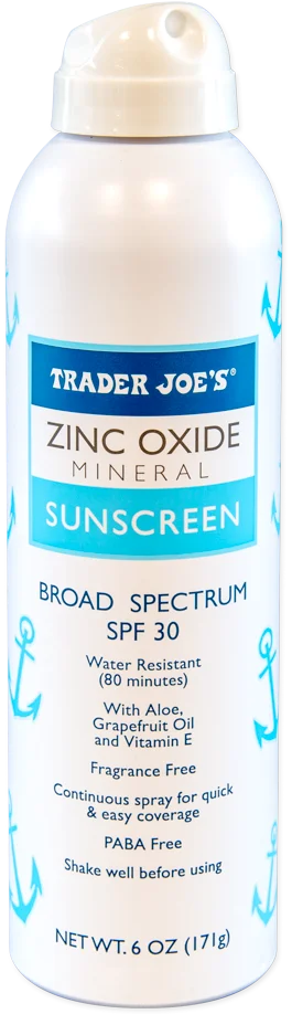 Trader Joe's Zinc Oxide Mineral Sunscreen Spray SPF 30, 171g