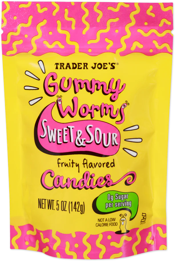 Trader Joe's Sweet & Sour Gummy Worms Candies, 142g