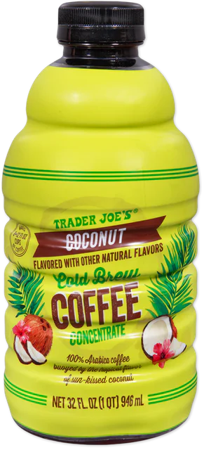 Trader Joe's Coconut Cold Brew Coffee Concentrate, 946mL