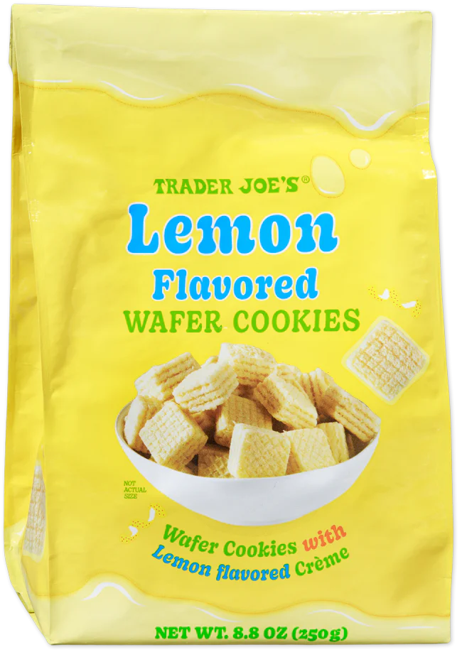 Trader Joe's Lemon Flavoured Wafer Cookies, 250g