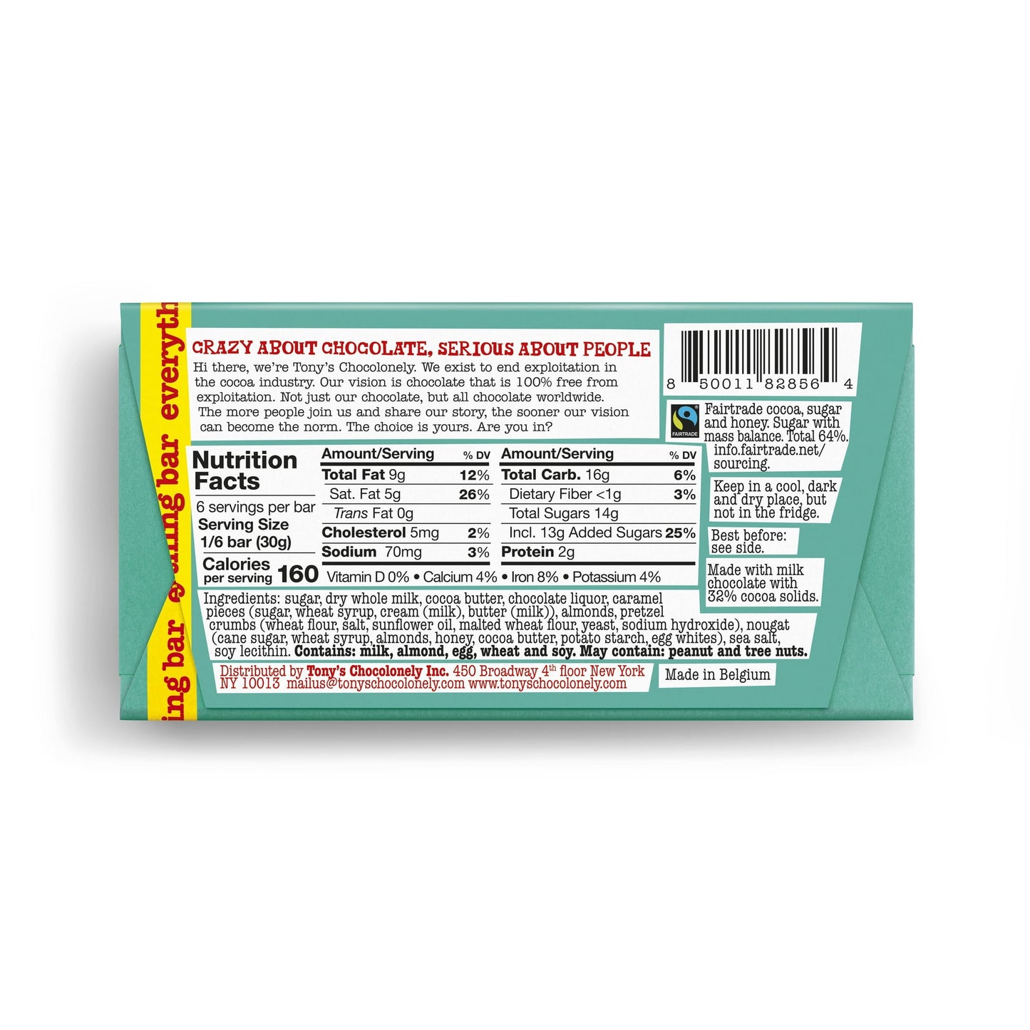 Barre chocolatée Tony's Chocolonely, 180 g