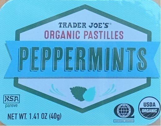 Trader Joe's Organic Pastilles Peppermints, 40g