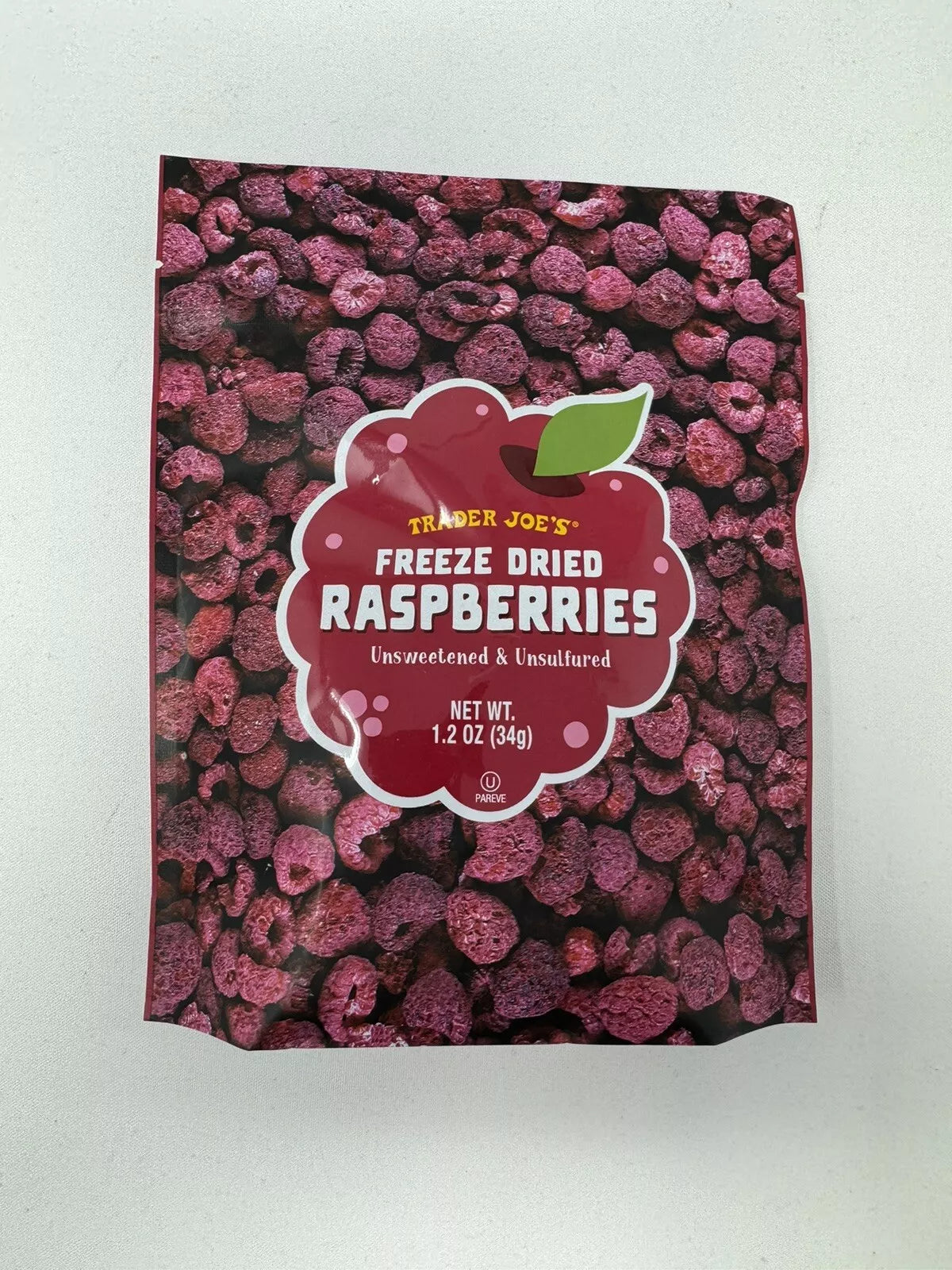 Trader Joe's Freeze Dried Raspberries, 34g