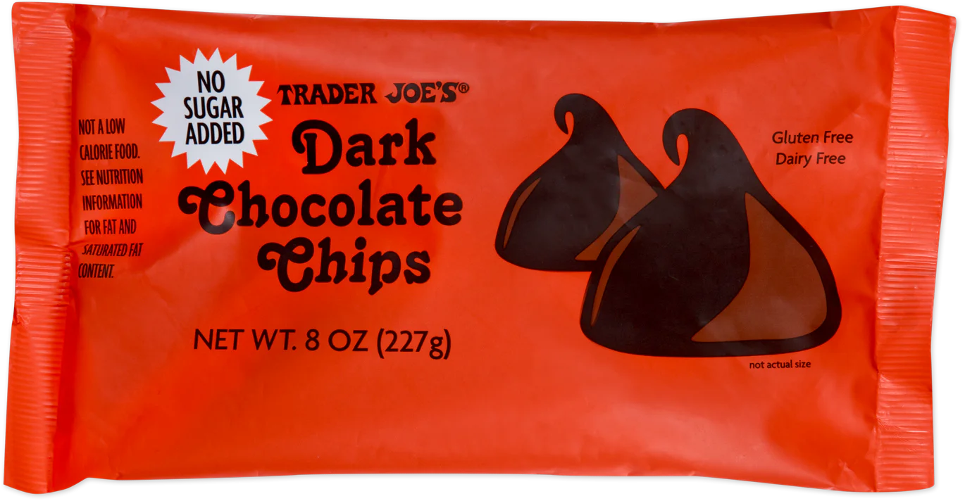 Trader Joe's Dark Chocolate Chips No Sugar Added, 227g