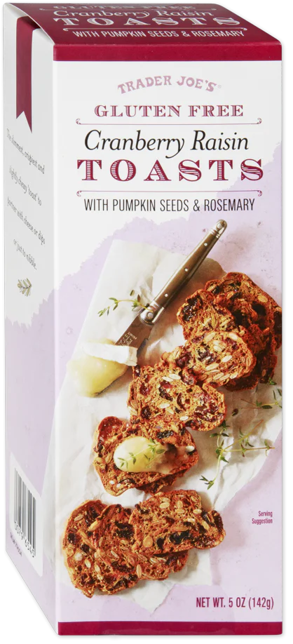 Trader Joe's Gluten Free Cranberry Raisin Toasts, 142g