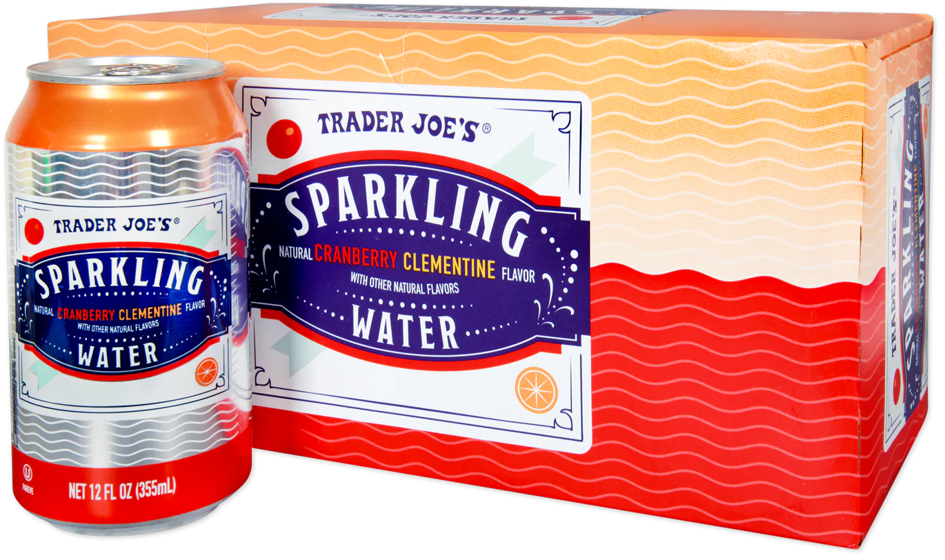 Eau pétillante Trader Joe's, canneberge et clémentine, 2,84 L