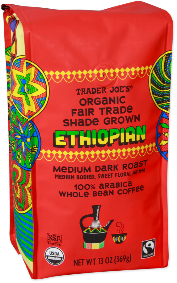 Café éthiopien biologique et équitable cultivé à l'ombre de Trader Joe's, 369 g