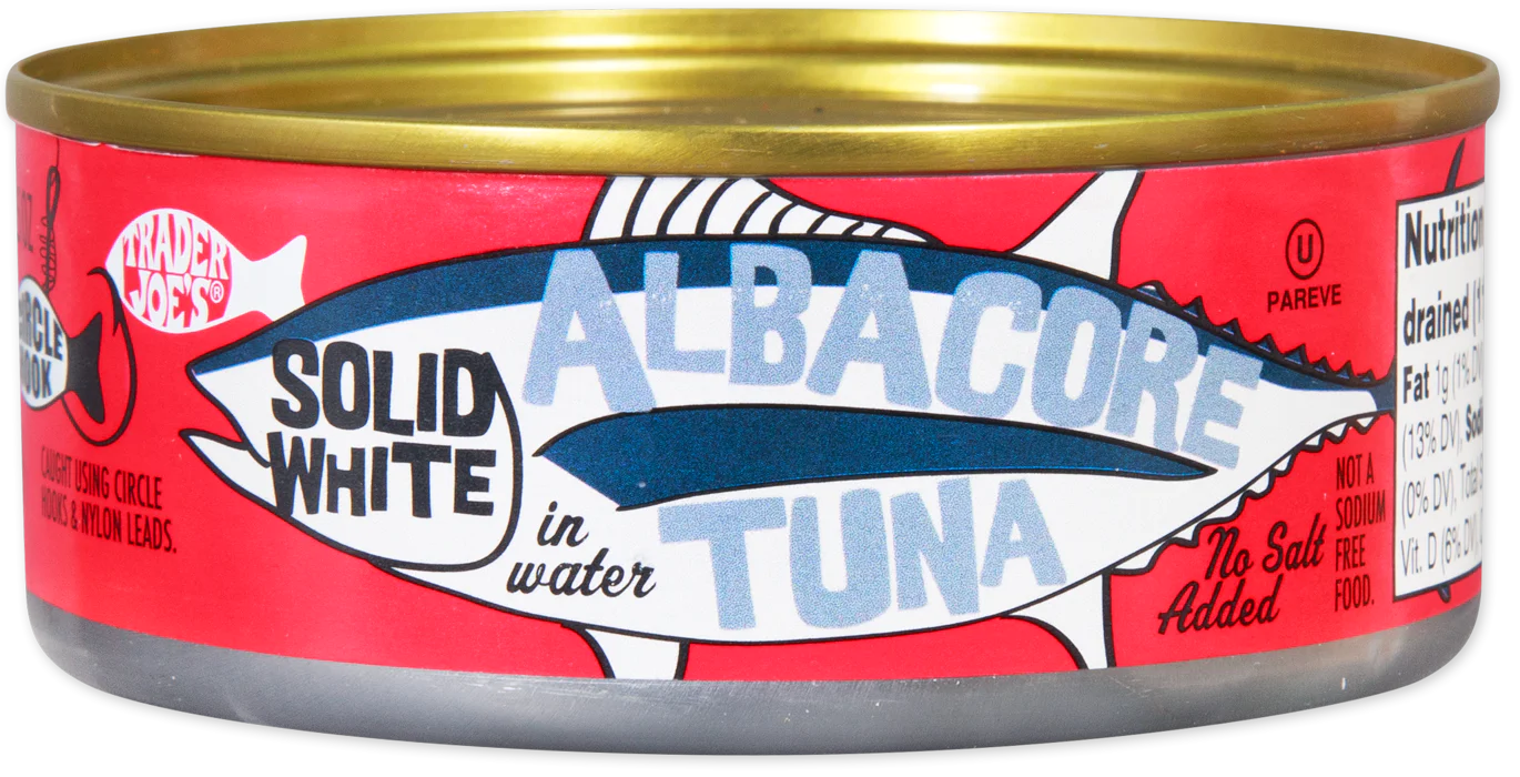 Trader Joe's Solid White Albacore Tuna in Water, No Salt Added, 128g