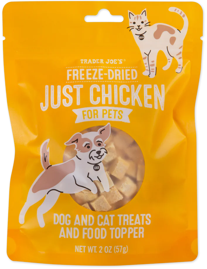 Poulet lyophilisé Just Chicken de Trader Joe's pour animaux de compagnie, 57 g