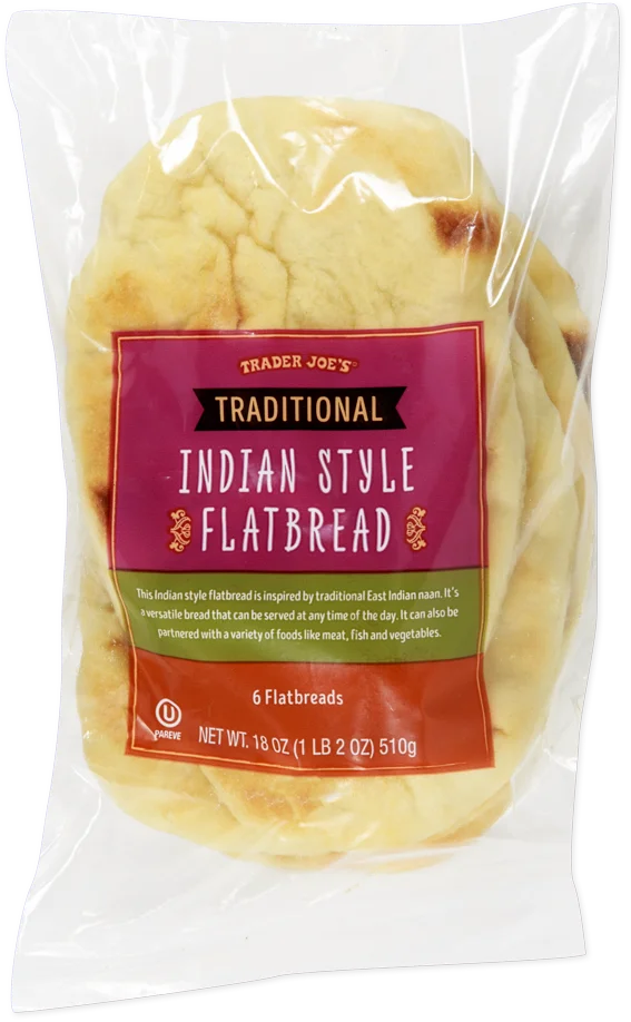 Trader Joe's Traditional Indian Style Flatbread (Naan), 510g
