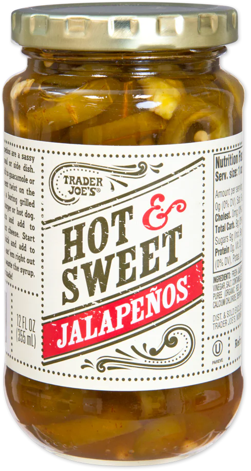 Trader Joe's Hot & Sweet Jalapeños, 355mL