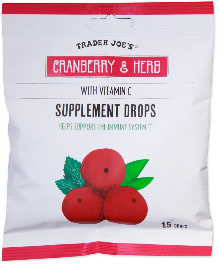 Trader Joe's Cranberry & Herb Supplement Drops, 15-count