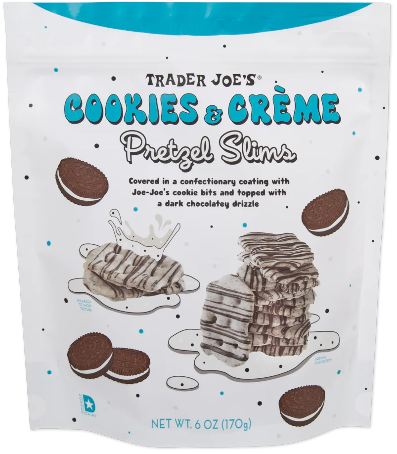 Trader Joe's Cookies & Crème Pretzel Slims, 170g