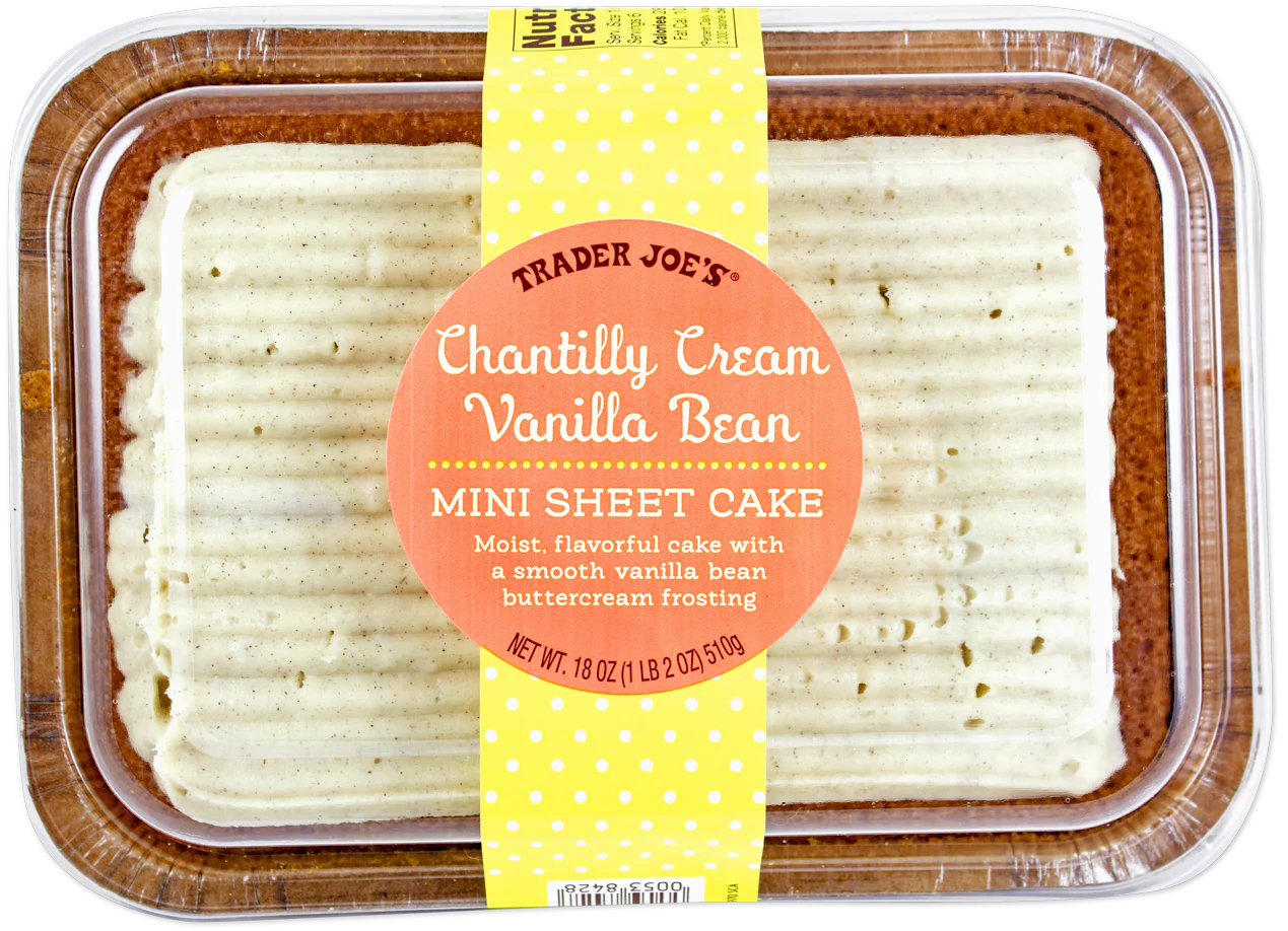 Trader Joe's Chantilly Cream Vanilla Bean Mini Sheet Cake, 510g