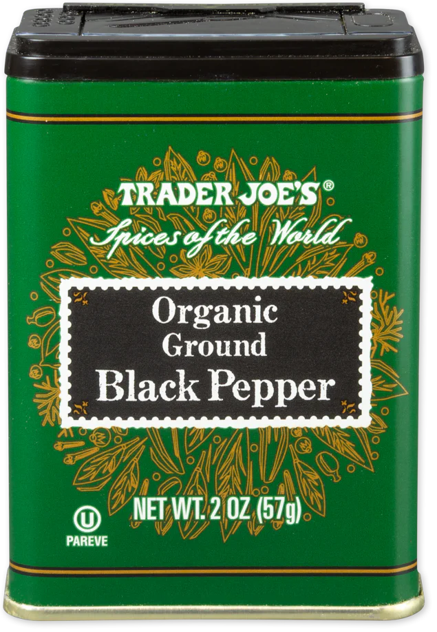 Poivre noir moulu biologique de Trader Joe's, 57 g