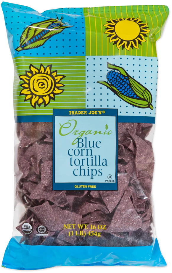 Chips tortilla au maïs bleu bio de Trader Joe's, 454 g