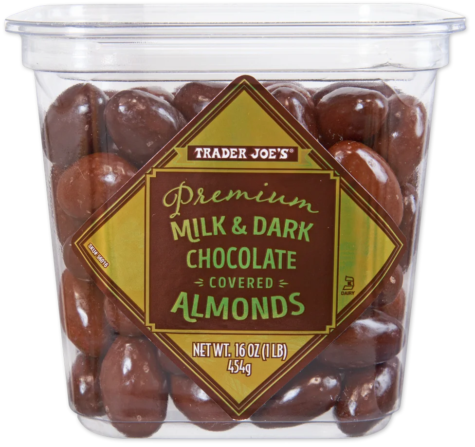 Amandes enrobées de chocolat au lait et noir de qualité supérieure de Trader Joe's, 454 g