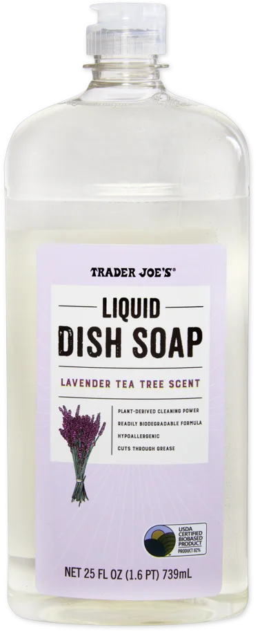 Liquide vaisselle Trader Joe's, parfum lavande et arbre à thé, 739 ml
