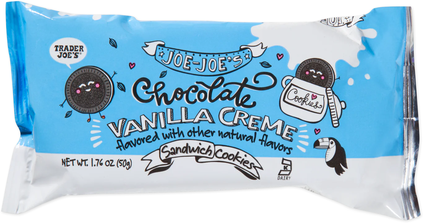 Trader Joe's Chocolate Vanilla Creme Joe-Joe's, 50g