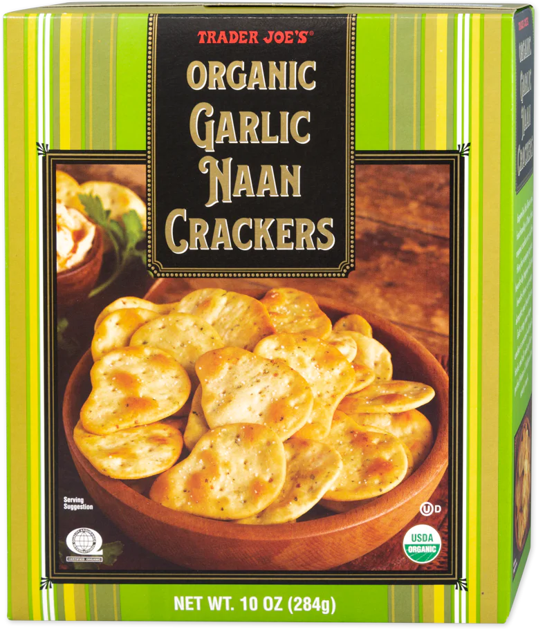Craquelins naan à l'ail biologiques de Trader Joe's, 284 g