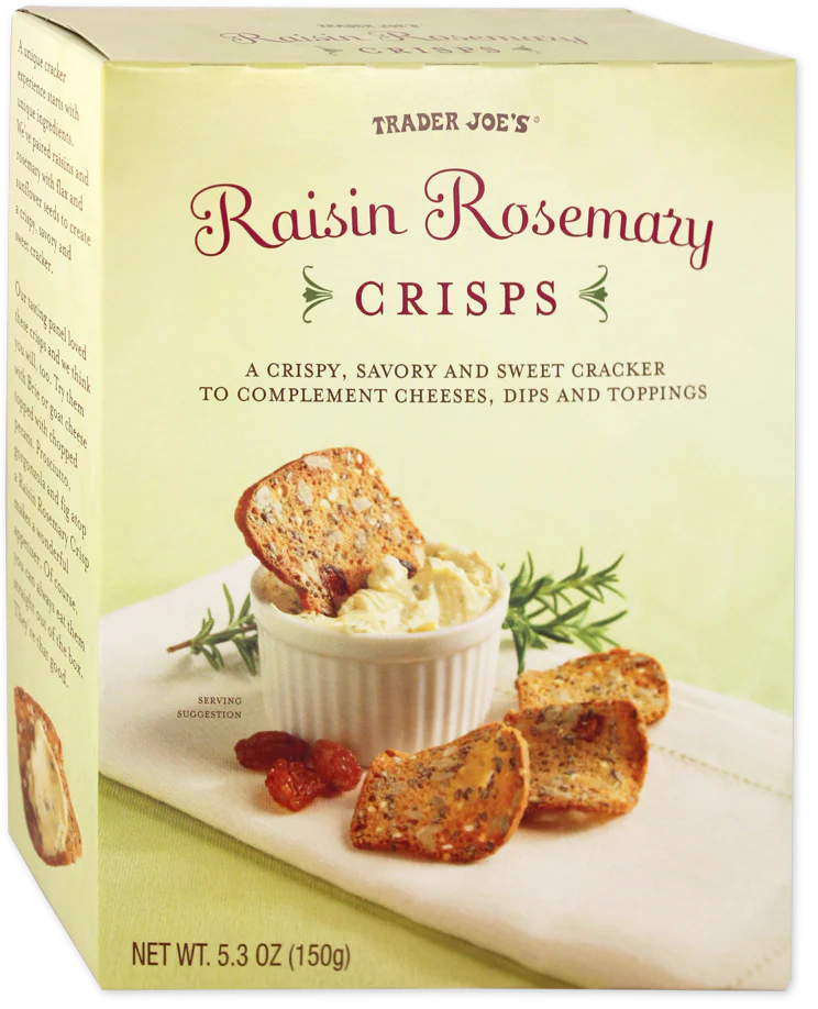 Trader Joe's Raisin Rosemary Crisps, 150g
