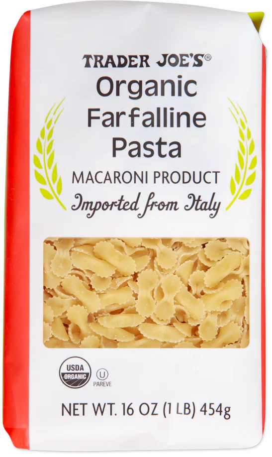 Trader Joe's Organic Farfalline Pasta, 454g