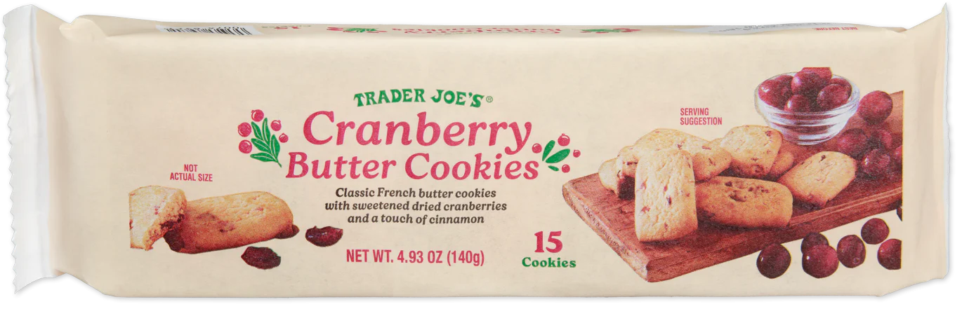 Trader Joe's Cranberry Butter Cookies, 140g
