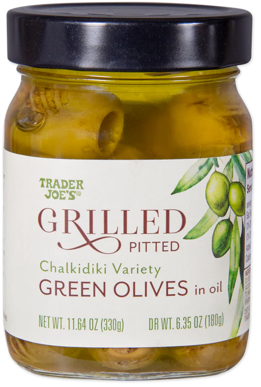 Trader Joe's Grilled Pitted Green Olives, 330g