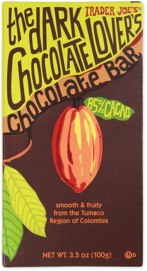 Trader Joe's The Dark Chocolate Lover's Chocolate Bar, 100g