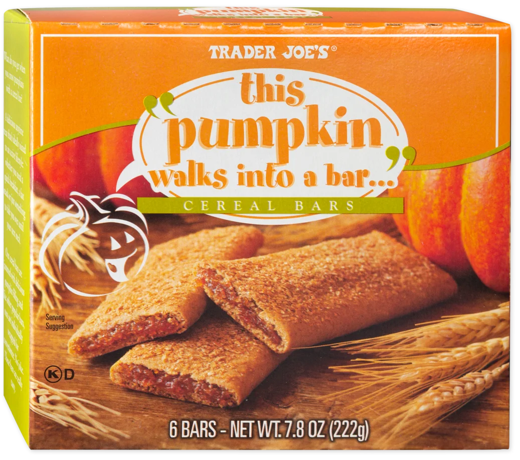 Trader Joe's "This Pumpkin Walks Into A Bar" Cereal Bars, 222g