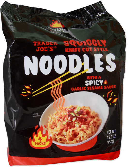 Trader Joe's Spicy Squiggly Knife Cut Noodles, 452g