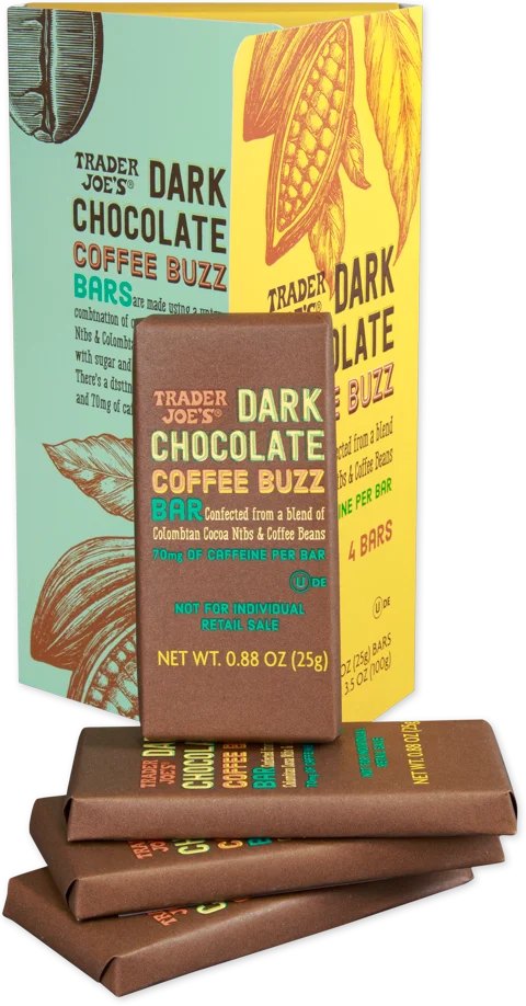 Barres de chocolat noir et de café de Trader Joe's, 100 g