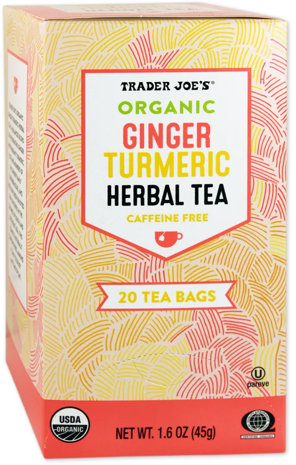 Trader Joe's Organic Ginger Turmeric Herbal Tea, 45g