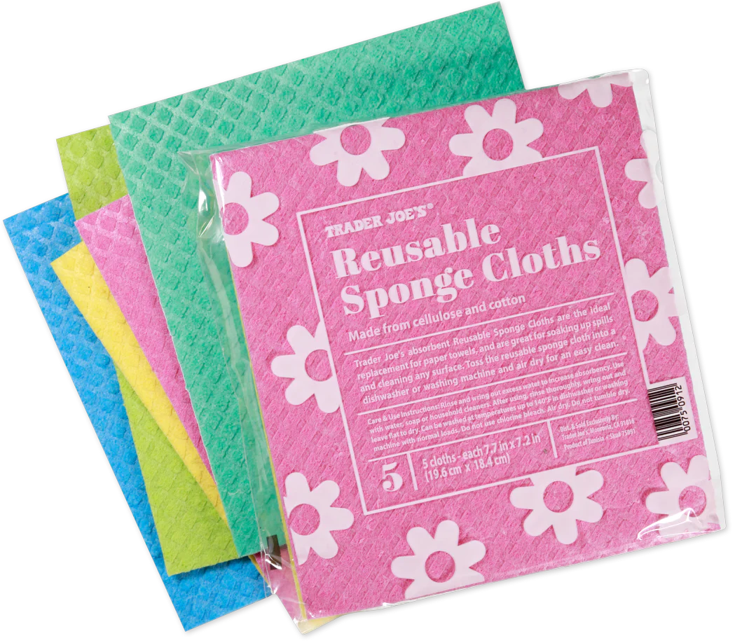 Trader Joe's Reusable Sponge Cloths, 5-count