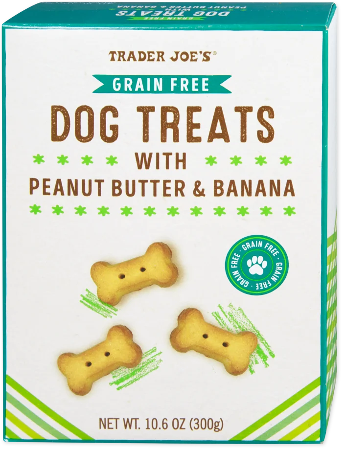 Friandises pour chiens sans céréales Trader Joe's au beurre de cacahuète et à la banane, 300 g