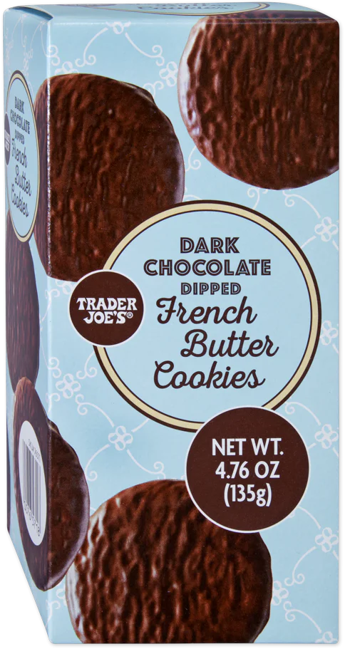 Biscuits au beurre français trempés dans du chocolat noir de Trader Joe's, 135 g