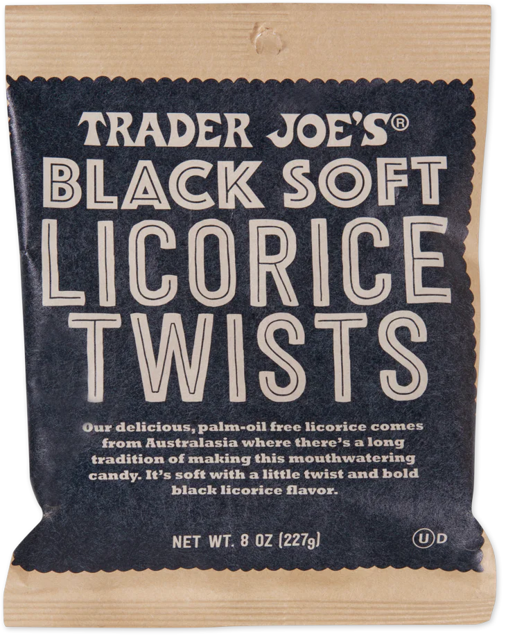 Réglisse noire tendre en bâtonnets de Trader Joe's, 227 g