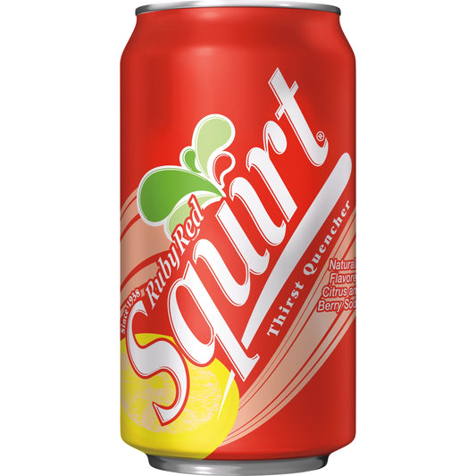 Squirt Grapefruit Soda, Ruby Red, 355mL