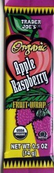 Trader Joe's Organic Fruit Leather Wrap, Apple Raspberry, 14g